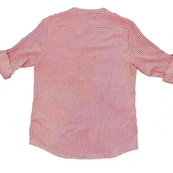 Calvin Klein Woman’s Red and White Stripes Blouse. SM/CH - Picture 7 of 10